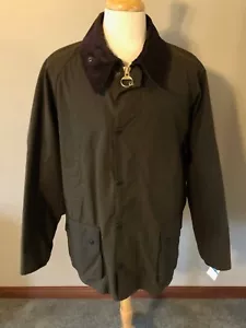 NWT Barbour Classic Bedale Olive Green Wax Jacket-Size 48-Made in England - Picture 1 of 13