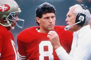 Joe Montana, Steve Young, Bill Walsh, 49ers Art Print - Picture 1 of 1