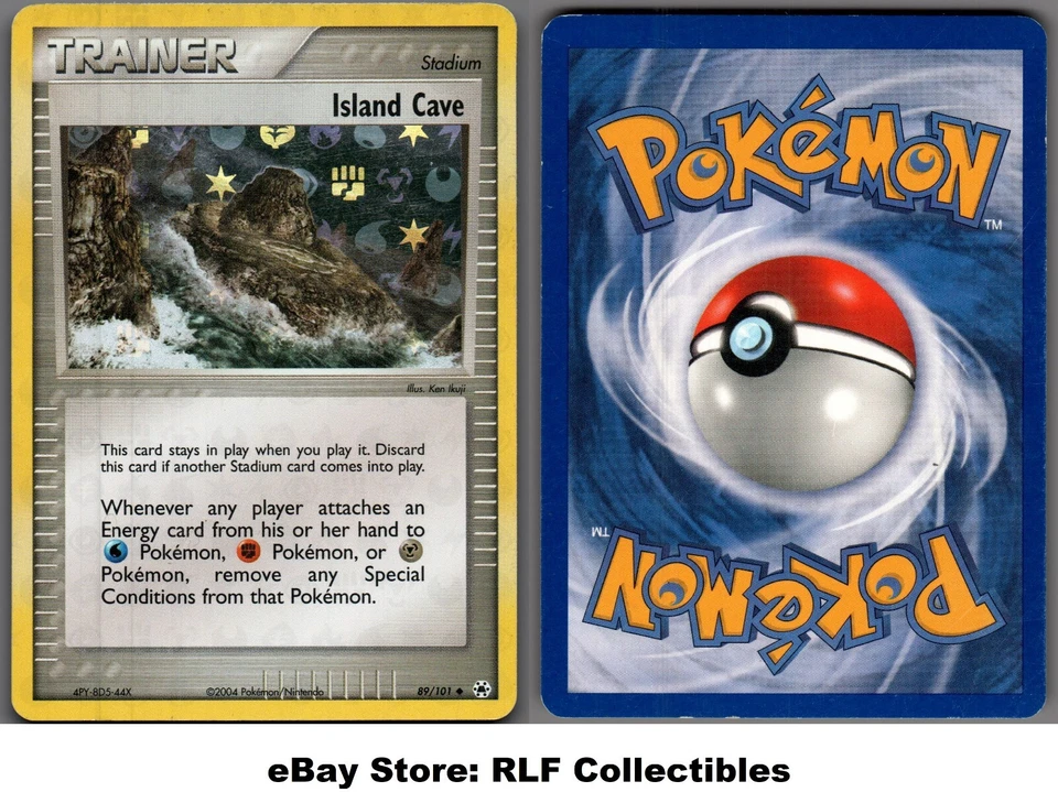 2004 Pokemon, EX Hidden Legends, #89/101 Island Cave, Reverse Holo Uncommon - Image 1 of 1