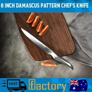 Kasa 8'' Damascus Pattern Chef's Knife Kitchen Knives Stainless Steel Handle - Picture 1 of 5
