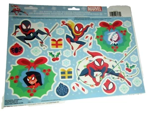 MARVEL Christmas Window Clings ~  SPIDERMAN CHRISTMAS - Picture 1 of 1