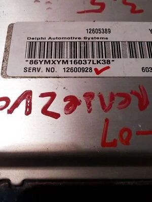 BUICK RENDEZVOUS MOTOR 3,5 ECM/ECU CEREBRO DE COMPUTADORA FABRICANTE DE EQUIPOS ORIGINALES 2006-2007 Foto 1 de 4