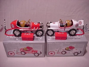 TEXACO 2 PCs SET 1920s BOTNICK PEDAL CAR RACER 1RED 1WHITE MATCHING SERIAL LOW# - Picture 1 of 1