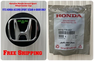 Genuine 18-25 Honda Accord Sedan Sport 2018-2025 Wheel Center Cap Black / Chrome Foto 1 de 4
