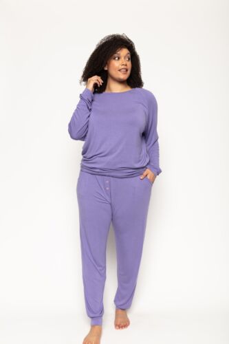 Cyberjammies Pyjama Set Modal Women Camilla Slouch Purple Size 10