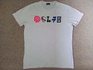 Diesel Tshirt Short Sleeve Logo White Size M