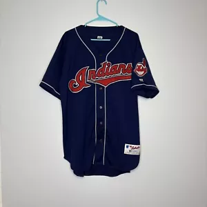 Maglia da baseball vintage anni 90 Cleveland Indians Russell Athletic MLB taglia XL 48 USA - Foto 1 di 6
