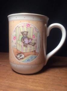 Tazza da caffè/tè in ceramica Otagiri "Lettura dell'orso" bel design - Made in Japan-EUC - Foto 1 di 3
