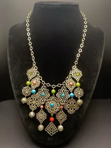 Vintage 26" Schmuck Latz Kragen Statement Halskette - Bild 1 von 5