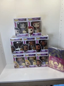 (8) Funko Pop Disney Ultimate Princess Gold Funko Shop Book Moana Ariel Tiana - Picture 1 of 9