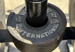 Set Of 2 Vintage Weider International 2.75 lb Olympic Plates Barbell 2 Inch Hole - Picture 1 of 1