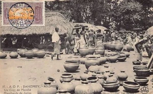 Benín - ABOMEY - A Market Corner - Jars Merchants - Publ. Botón. Darboux 27 - Imagen 1 de 2