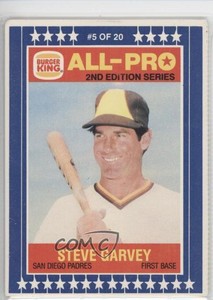 1987 Burger King All-Pro Complete Panel Ron Darling Steve Garvey #5-6