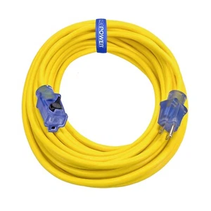 CP 50ft 14/3 SJTW Heavy Duty Extension Cord w/ Lighted Locking Connector,CP10130 - Picture 1 of 10