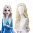 Froze Elsa Prinzessin Cosplay Perücke lange blonde Welle volle Perücken Haar