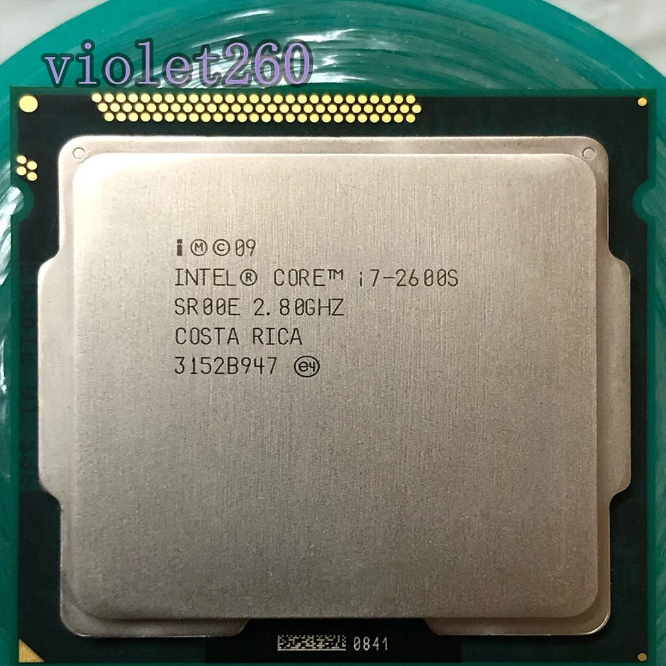 Intel Core i7-2600S LGA1155 CPU Processor 2.80GHz Quad-Core SR00E 65W - Image 1 of 1