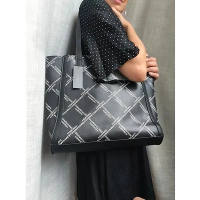 French Connection logo all over shoulder bag black large durable - Image 1 of 4