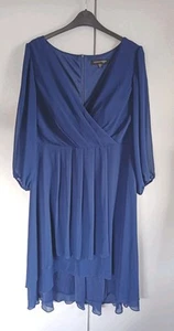 ever pretty Chiffon Long Sleeve V-Neck High-Low Wedding Guest Dress 16 - Picture 1 of 5