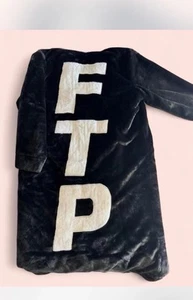 FTP Reversible Button-Up Fur Trench Coat  Black-XL - Picture 1 of 2