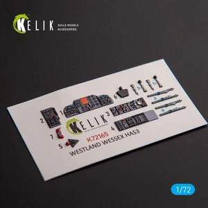 Westland Wessex HAS,3 interior 3D Decals (for Italeri model kit) 1:72 K72165 - Picture 1 of 4