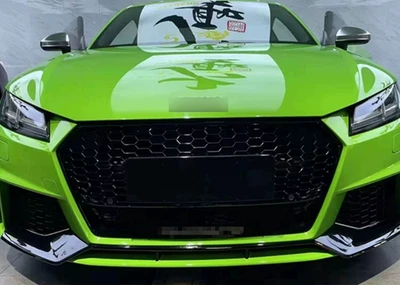 Parachoques delantero estilo TT TTS TTRS para Audi 2015-2018 parrilla negro brillante panal Foto 1 de 4