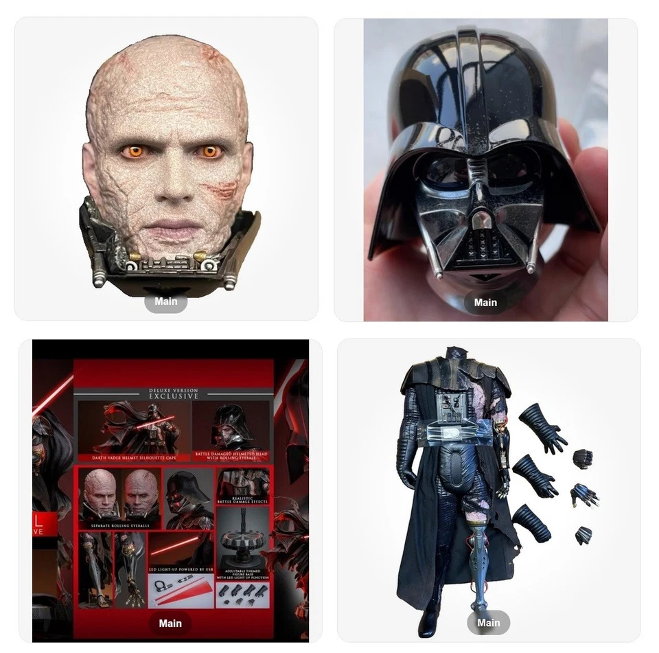 Hottoys DX45b Darth Vader (Battle Damaged Deluxe)- Multi parts Variation listing - Image 1 of 4