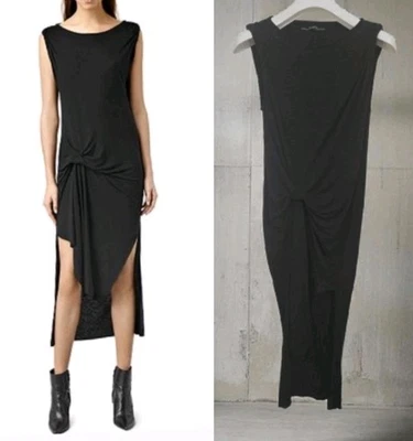 Vestido AllSaints Riviera Jersey Devo Reunido en Carbón Marl Talla 2 Excelente  Foto 1 de 4