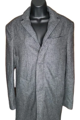 Chaqueta para mujer Banana Republic de lana gris espiga talla pequeña botón Foto 1 de 4