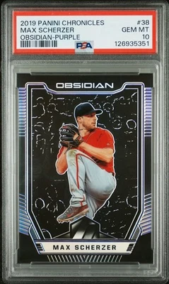 (PSA 10) 2019 Chronicles – Max Scherzer #38 (Obsidian) [Purple, /99] - Image 1 of 2