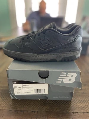 New Balance 550 Triple Black (GS) GSB550BB Men's/Youth Size 7 Womens Size 8.5 - Image 1 of 4