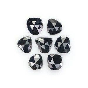1.55 CT Natural Loose Slice Cut Diamond 5.10 MM Black Color Slice Diamond LQ2596 - Picture 1 of 8