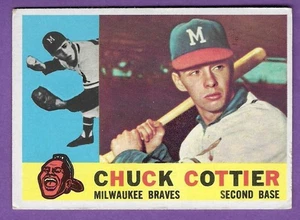 1960 Topps - #417 Chuck Cottier - Milwaukee Braves - Sehr guter Zustand - Bild 1 von 2
