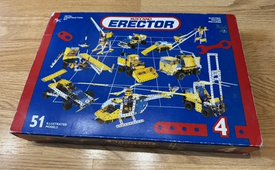 New Meccano Erector Set #4 Construction Set 51 Models Metal Pieces 030404 - Image 1 of 4
