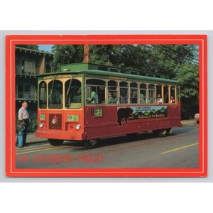Tarjeta postal de recuerdo de viajes turismo Gatlinburg Trolley Tennessee Smokies - Imagen 1 de 2