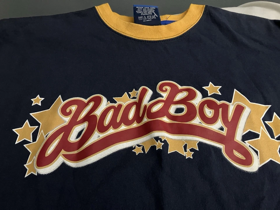 Camiseta De Colección Bad Boy Athletics Deletrear Y2K Hip Hop Rap P Diddy Para Hombre’s 2XL Foto 1 de 4