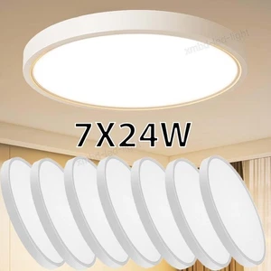 7x 24W LED Ceiling Down Light Ultra Thin Home Fixture Bedroom Kitchen Lamp 3000K - Picture 1 of 14