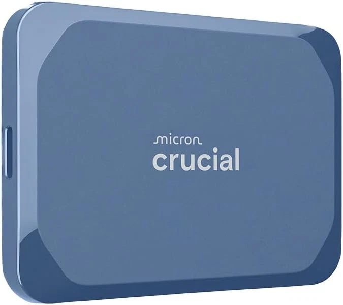 Crucial X10 1TB Portable SSD, Up to 2,100MB/s, USB 3.2 USB-C, 1TB, Blue  - Image 1 of 4