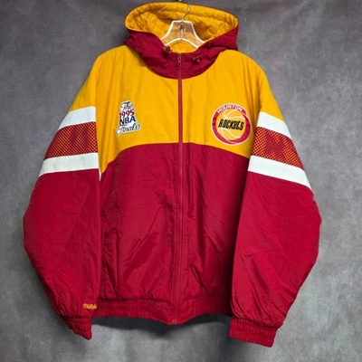Chaqueta de invierno retro con capucha Mitchell & Ness HWC Finales de la NBA Houston Rockets L nueva sin etiquetas Foto 1 de 4