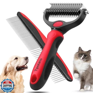 Tpotato Deshedding Dog Brush for Long Haired Dogs Cats,Undercoat Shedding Rak - Picture 1 of 5