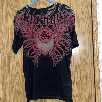 Camisetas arcaicas para hombre talla pequeña gótico patinador punk grunge negras Foto 1 de 4