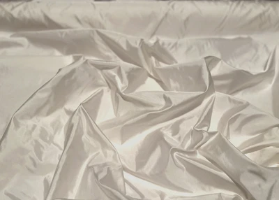 Ivory Light 100% Silk Satin, Ribbed Crepe Backed ~16mm, 44"W, By Yard (TS-7152) - Image 1 of 4