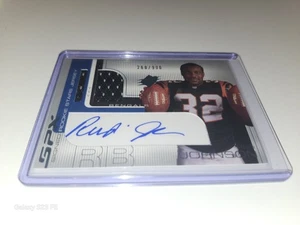 2001 Upper Deck (UD)  SPx - Rudi Johnson - Rookie, Patch, Auto (RPA) /900 - Picture 1 of 8