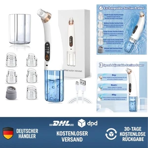 Gesicht Mitesserentferner Vakuumsauger USB Wasserspülung 3 Modi & 6 Saugspitzen - Bild 1 von 11