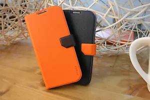 FENICE Diario Ver.2 Samsung Galaxy S4 Premium Italian PU Leather Case - Orange - Picture 1 of 10