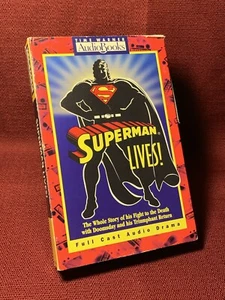 SUPERNAN LIVES! Cassette Tapes Time Warner Audio Books SHIPS FREE - Foto 1 di 6