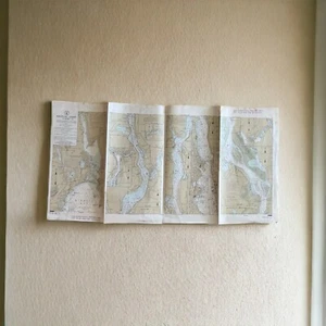 Vintage Nautical Chart 116-Sc Tr. Long Island Sound. Watch Hill to New Haven - Picture 1 of 4