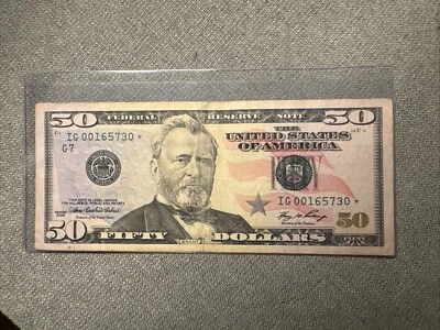 50 Dollar Bill IG 00165730 Star  - Image 1 of 3