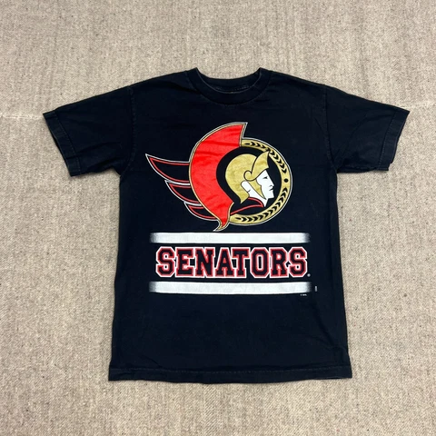 Vintage Ottawa Senators Shirt Small Black 2000s NHL Cover