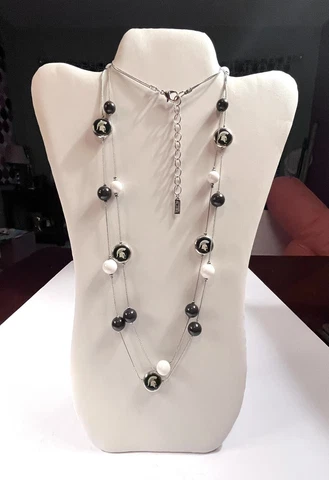 Michigan State University Necklace Beaded Spartan Green White By Accessory Plays Cover