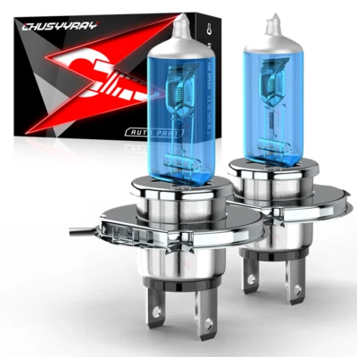 Chusyyray 55W 4000LM H4 Halogen Conversion Headlight KIT 5000K Bulbs Xenon White - Image 1 of 4